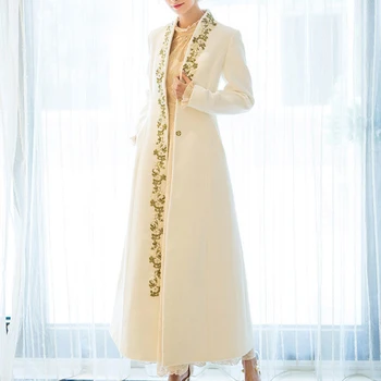  Hepburn Stils Sievietēm Ar Garām Piedurknēm Pogas Maxi Kleitu Elegants Modes Šiks Kleita Ar Ziedu Gara Kleita Festivāls