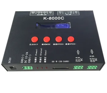  Ingelligent Apgaismojuma Risinājums T-8000 Programmējamo LED RGB 8192 Pikseļi Kontrolieris K-8000C