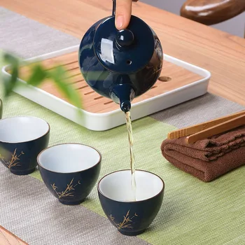  Kung Fu Tējas Pods Keramikas Veselības Pārtikas Puer Oolong Tējas Vintage Ķīniešu Roku Darbs Tea Pot Tējas Ceremonija Chaleira Mājsaimniecības Produkti 50