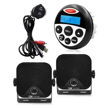  Laivu Radio Jūras Bluetooth Stereo Digital Media Audio FM AM, MP3 Atskaņotājs+4 collu Jūras Ūdensizturīgi Skaļruņi+Laivu USB Audio Kabelis