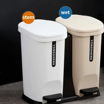 Plastmasas White Trash Var Dezodorants Mūsdienu Pārstrādāt Selektīvās Tualetes Miskastes Uzglabāšanas Āra Nulles Atkritumu Vuilnisbak Miskastes Tualetes