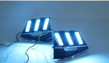  RQXR LED dienas gaismas lukturi ar pagrieziena signāla straumēšanas par Skoda Superb 2016-2018 un zils nakts gaisma