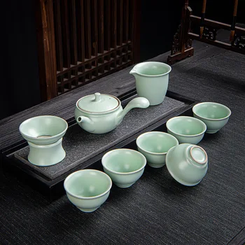  Sānu Rokturis Pot Mājas Krāsns Kung Fu Tējas Komplekts Ķīnas Multicolors Luksusa Teaware Roku Darbs Tējkanna Unikālu Uzņēmējdarbības Dāvanu Pielāgošana