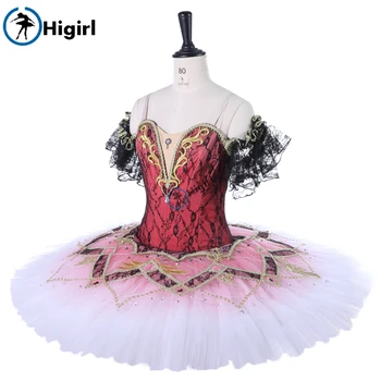  Tumši rozā, melnā Klasiskā baleta kleitu tutu meitenēm Riekstkodis maz Fariy Profesionālā Baleta Tutus BT9278