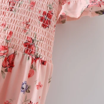  Wixra Sievietes Uzturā Koku Sēne Elastīgu Krūšu Īsām Piedurknēm Ziedu Drukāt Ir 2021. Vasaras Džemperis Drapped Ilgi-Line Kleita
