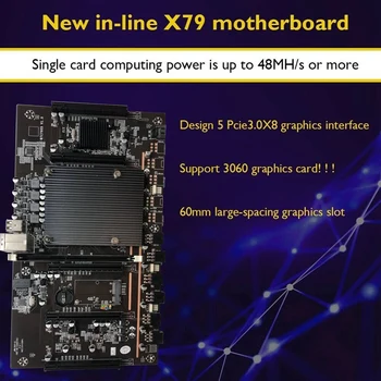  X79 H61 BTC Ieguves Mātesplati ar E5-2620 2011 CPU+RECC 8G DDR3 Atmiņa+SSD 120G Atbalsta 3060 3080 Grafikas Karte
