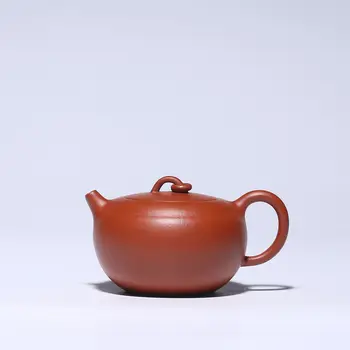  Yixing Zhuni, rupju smilšu violeta smilšu tējkanna slaveno roku darbs tējkanna viena apļa Fulu tējkanna kolekcija dāvanu tējas komplekts 225cc