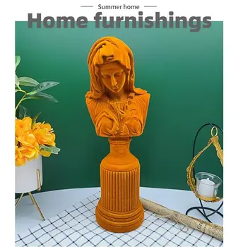  Ziemeļvalstu Krāsains Jaunavas Statuja Krūtis Sveķu Rotājumi Modelis Istabas Figūriņas Apdares Mājās Kabineta Grāmatplauktā Skulptūru Piederumi
