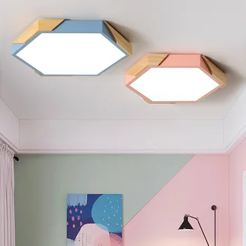  Ziemeļvalstu masīvkoka guļamistaba griestu lampa LED vienkāršs radošums makaron atmosfēru telpā īpašas formas mūsdienu studiju lampas