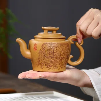  ★Zisha tējkanna sadaļā māla Shendu tējkanna lielu Jiang Jingming autentisks tējkanna autentisks tējas komplekts Yuzhong smilšu rūpnīcas